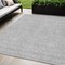 Homeroots 5' X 8' Silver Gray And Ivory Floral Washable Indoor Outdoor Area Rug 582375 - alternate 1