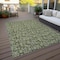 Homeroots 3' X 5' Olive Green Artichoke Green And Ivory Floral Washable Indoor Outdoor Area Rug 581912 - alternate 5