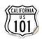 Signmission California Route Marker Shield Sign Us 1, 4 inch X 4 inch, Vinyl Decal, 2PK SHI-D-2PACK-4-370 - alternate 1