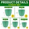 Lifemaster Planter Pots with Drainage Holes, Lightweight, Durable, Space-Saving, Mint, 5PK LMFLOPMIT55 - alternate 5