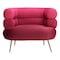 Homeroots 41" Red And Gold Velvet And Upholstered Arm Chair 572296 - alternate 8