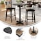 Flash Furniture Commercial 31.25" Black Faux Marble HPL Tabletop with Black Bar Height X Base ST-RD31-BKMAR-T2222B-GG - alternate 9