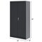 Sandusky Lee Janitorial Storage Cabinet, 66 in H, 30 in W, 18 in D, Swing, Keyed, Black, 4 Shelves VFC1301866-09 - alternate 2