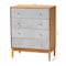 Baxton Studio Taylin Mid-Century Grey Corduroy and Oak Brown Wood 4-Drawer Chest 257-14146-ZORO - alternate 8