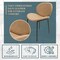Leisuremod Servos Dining Side Chair, Upholstered Faux Leather Seat and Powder Coated Iron Frame, Sand Brown SCBL-22LBR - alternate 8