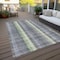 Homeroots 8' X 10' Pewter Gray And Mint Green Plaid Washable Indoor Outdoor Area Rug 613996 - alternate 7