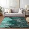 Homeroots 8' X 10' Teal Blue Aqua And Gray Abstract Washable Indoor Outdoor Area Rug 577250 - alternate 6