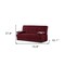 Homeroots 75" Burgundy Chenille Convertible Futon Sleeper Sofa And Toss Pillows With Storage 607204 - alternate 7