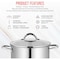Bakken-Swiss Deluxe 24-Quart Stainless Steel Stockpot with Tempered Glass Lid, Heavy Duty BKSSQ24 - alternate 5