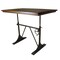 Homeroots 48" Brown And Black Solid Wood And Iron Trestle Base Dining Table 517764 - alternate 8