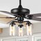 Jonathan Y Lucas 52" 3-Light Rustic Industrial Iron/Wood/Seeded Glass Mobile-App/Remote-Controlled LED Ceiling JYL9614A - alternate 12