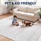 Jonathan Y Leila Moroccan Diamond Trellis Non-Slip Machine-Washable Ivory/Gray 4 ft. x 6 ft. Area Rug CMR101B-4 - alternate 6