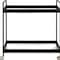 Homeroots 33" Black Steel and Glass Rolling Bar Cart 530445 - alternate 7