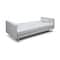 Homeroots 80" White Faux Leather Sleeper Sofa With Silver Legs 372117 - alternate 6