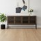 Homeroots 70in Black And Brown Solid Wood Sideboard Soft Close with Four Glass Doors 611015 - alternate 5