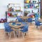 Regency Square Kee Adjustable Classroom Table W/ 4 Andy Stack Chairs, 48 in W, 48 in L, Noble Oak TB4848NOAPGY45NV - alternate 6