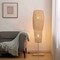 Vidalite Amud Bamboo Wicker Floor Lamp with Natural Wood Finish, Stitched Velvet Detailing CE1009079 - alternate 5