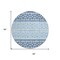 Homeroots 8' Blue Sky Blue And Ivory Round Geometric Washable Indoor Outdoor Area Rug 613827 - alternate 6