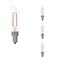 Bulbrite LED Filament 5W, Dimmable T6SL, Clear Glass, E12 Base, 3000K, 400 Lm, 4PK 862860 - alternate 1