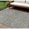 Homeroots 10' X 14' Pewter Floral Washable Indoor Outdoor Area Rug 607355 - alternate 1