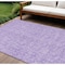 Homeroots 9' X 12' Lilac And Ivory Floral Washable Indoor Outdoor Area Rug 581874 - alternate 1