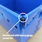 Flipside Corrugated Postal Storage Tote, 18-1/4 in L x 13-1/4 in W x 11-3/5 in H, Blue, Plastic, 4 PK 40162 - alternate 6