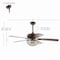 Jonathan Y Joanna 52" 3-Light Bronze Crystal LED Ceiling Fan With Remote, Oil Rubbed Bronze JYL9702A - alternate 11