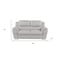 Homeroots 69in Light Gray and Silver Leather Loveseat 720580 - alternate 9