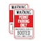 Signmission Warning Permit Parking Only Unauthorized Vehicles Boote, 18'' X 24'', Heavy Gauge Aluminum, 2PK A-1824-2PACK-22712 - alternate 1