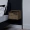 Homeroots 13" Brown Wood One Drawer Floating Nightstand 546201 - alternate 11