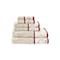 Homeroots Set of Six Cream Cotton Jacquard Towel Set, 6PK 712109 - alternate 1