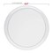 Smarty Had A Party 85 Clear Flat Round Disposable Plastic AppetizerSalad Plates 120 Plates, 120PK 838-CL-CASE - alternate 7