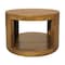 Homeroots Set of Two Walnut Solid Wood Round Distressed Solid Nested Coffee Tables 605988 - alternate 6