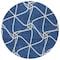 Homeroots 8' Blue And Ivory Round Geometric Washable Indoor Outdoor Area Rug 612865 - alternate 6