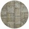 Homeroots 8' Taupe Brown And Beige Round Patchwork Washable Indoor Outdoor Area Rug 581625 - alternate 7