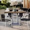 Flash Furniture Commercial All-Weather 48x30 Natural HPL Tabletop-SIL 2 Column Base ST-REC3048-NAT-TB002S-GG - alternate 8