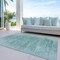Homeroots 9' X 12' Aqua And Teal Blue Abstract Washable Indoor Outdoor Area Rug 587630 - alternate 7