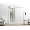 Sartodoors Sturdy Barn Door Frosted Tempered Glass Planum 2122 White 18x96 Solid Core Modern Interior PLANUM2122BD-B-WS-18 x 96 - alternate 6