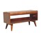 Homeroots 35in Brown Genuine Leather and Solid Wood Upholstered Storage Bench With Cabinet 717469 - alternate 5
