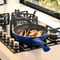 Gibson Home Charmont 9.5 Inch Nonstick Aluminum Frying Pan in Yale Blue 127735.01 - alternate 7