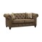 Homeroots 67in Brown And Dark Brown Linen Loveseat 515736 - alternate 1