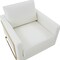 Leisuremod Lincoln Leather Accent Armchair with Gold Frame, White LA31W-L - alternate 5