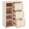 Homeroots 43" Antiqued White Distressed Wood Three Drawers Filing Cabinet 568319 - alternate 8