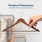 Serenelife Wooden Coat Hangers, Durable Suit Hangers, 360 Deg Swivel Hook and Notches, Slim Design, Vintage, 20PK SLHWDVINT20 - alternate 4