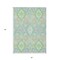 Homeroots 5' X 8' Mint Green Blue And Ivory Oriental Washable Indoor Outdoor Area Rug 597699 - alternate 6