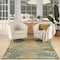 Homeroots 5' X 8' Green Yellow And Blue Palm Leaf Indoor Outdoor Area Rug 548050 - alternate 9