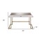 Homeroots 44" White and Champagne Glass Writing Desk 286395 - alternate 4