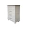 Homeroots 36" Brown and White Solid Wood Four Drawer Chest 524613 - alternate 1
