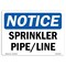 Signmission Sprinkler Pipe Line , 14 Inch X 10 Inch, Aluminum Metal Sign OS-NS-A-1014-L-18399 - alternate 1