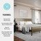 Martha Stewart Corbin King Size Solid Wood Platform Bed w/Wooden Headboard and Footboard, Brown Gray MG-090026-K-WOAK-MS - alternate 9
